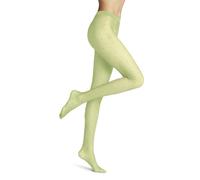 FALKE Dot 15 Den W Ti Trasparenti Velati Fantasia, Collant Donna, Verde Lemon 7498, M