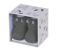 FALKE Erstling B So cotone tinta unita 1 paio, Calzini Unisex - Bimbi 0-24, Grigio Light Grey Melange 3390, 62-68
