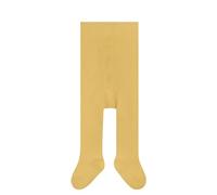 FALKE Family B Ti Cotone Sostenibile Tinta Unita, Collant Unisex - Bimbi 0-24, Giallo Banana 1410, 62-68
