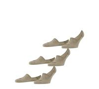 FALKE Family Invisible Multipack M In cotone invisibili tinta unita confezione di 3 paia, Calzini fantasmini Uomo, Beige Sand Melange 4650, 43-46