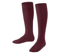 FALKE Family K Kh cotone sostenibile al ginocchio tinta unita 1 paio, Calzini lunghi Unisex - Bambini, Rosso Ruby 8830, 23-26