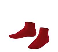 FALKE Family K SN cotone sostenibile bassi tinta unita 1 paio, Calzini corti Unisex - Bambini, Rosso (Fire 8150) nuovo - ecologico, 23-26