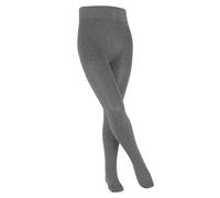 FALKE Family K Ti Cotone sostenibile Tinta Unita Collant, Grigio Light Grey Melange 3390, 134-146 Unisex-Bambini e Ragazzi