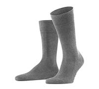 Falke Family M So cotone sostenibile tinta unita 1 paio, Calzini Uomo, Grigio Light Grey Melange 3390, 43-46