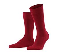 FALKE Family M So cotone sostenibile tinta unita 1 paio, Calzini Uomo, Rosso Scarlet 8228, 47-50