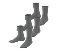 FALKE Family Multipack K So cotone tinta unita confezione di 3 paia, Calzini Unisex - Bambini, Grigio Light Grey Melange 3390, 39-42