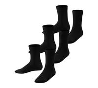 FALKE Family Multipack K So cotone tinta unita confezione di 3 paia, Calzini Unisex - Bambini, Nero Black 3000, 39-42