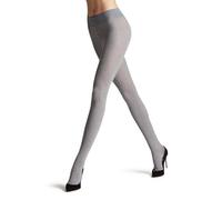 FALKE Family Rib W Ti cotone tinta unita 1 pezzo, Collant Donna, Grigio Light Grey Melange 3390, 38-40