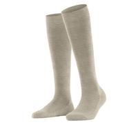 FALKE Family W Kh cotone sostenibile al ginocchio tinta unita 1 paio, Calzini lunghi Donna, Beige Linen Melange 4541, 35-38