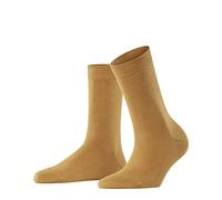 FALKE Family W So cotone sostenibile tinta unita 1 paio, Calzini Donna, Giallo Amber 1851, 39-42