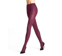 FALKE Family W TI cotone sostenibile tinta unita 1 pezzo, Collant Donna, Rosso (Red Plum 8236) nuovo - ecologico, 36-38