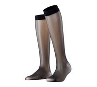 FALKE Net W Kh trasparenti velati fantasia 1 paio, Calzini lunghi Donna, Nero Black 3009, 39-42