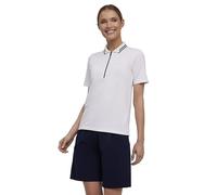 FALKE Golf Poloshirt Zip W TS cotone filo funzionale asciugatura rapida 1 pezzo, T-shirt Donna, Bianco (White 2860), XS