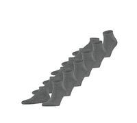 FALKE Happy Multipack M Sn cotone bassi tinta unita confezione di 6 paia, Calzini corti Uomo, Grigio Light Grey Melange 3390, 39-42