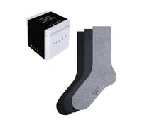FALKE Happy Box Uni Multipack M So cotone tinta unita confezione di 3 paia, Calzini Uomo, Multicolore Black Grey Mix 0030, 39-42
