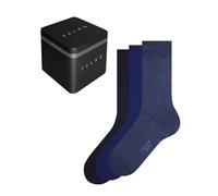 FALKE Happy Box Uni Multipack M So cotone tinta unita confezione di 3 paia, Calzini Uomo, Blu Blue Mix 0020, 43-46