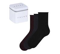 FALKE Happy Box Uni Multipack W So cotone tinta unita confezione di 3 paia, Calzini Donna, Multicolore Black Navy Blue Grey 0010, 35-38