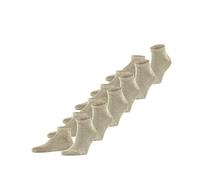 FALKE Happy Multipack M Sn cotone bassi tinta unita confezione di 6 paia, Calzini corti Uomo, Beige Sand Melange 4650, 43-46