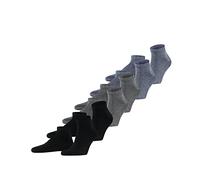 FALKE Happy Multipack M Sn cotone bassi tinta unita confezione di 6 paia, Calzini corti Uomo, Multicolore Black Blue Grey 0020, 39-42
