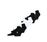 FALKE Happy Multipack M Sn cotone bassi tinta unita confezione di 6 paia, Calzini corti Uomo, Multicolore Black White 0030, 47-50