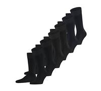 FALKE Happy Multipack M So cotone tinta unita confezione di 6 paia, Calzini Uomo, Nero Black 0010, 39-42