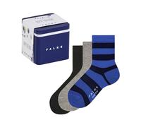 FALKE Happy Triple Pack Giftbox K So Cotone Fantasia, Calzini Unisex - Bambini e ragazzi, Multicolore Blue Grey Mix 0020, 31-34