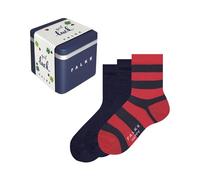 FALKE Happy Triple Pack Giftbox K So Cotone Fantasia, Calzini Unisex - Bambini e ragazzi, Multicolore Red Blue Mix 0030, 31-34