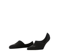 FALKE Invisible Step High Cut W In cotone invisibili tinta unita 1 paio, Calzini fantasmini Donna, Nero Black 3000, 37-38