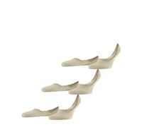 FALKE Invisible Step Medium Cut Multipack M In cotone invisibili tinta unita confezione di 3 paia, Calzini fantasmini Uomo, Beige Sand Melange 4650, 45-46