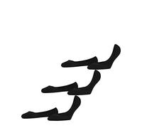 FALKE Invisible Step Medium Cut Multipack W In cotone invisibili tinta unita confezione di 3 paia, Calzini fantasmini Donna, Nero Black 3000, 35-36