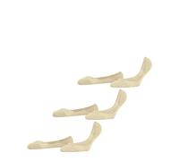 FALKE Invisible Step Medium Cut Multipack W In cotone invisibili tinta unita confezione di 3 paia, Calzini fantasmini Donna, Beige Cream 4011, 39-40
