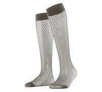 FALKE Kinga Mathe W KH Trasparenti velati Fantasia Calze al Ginocchio, Blu Linen 7166, 39-42 Donna