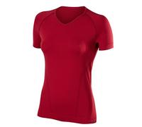 FALKE Kurzarmshirt Warm, T-Shirt Donna, Rosso (Ruby 8830), XS