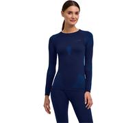FALKE Maglia Baselayer da Donna, Calda, Scollo Rotondo, W L/s, Materiale Funzionale ad Asciugatura Rapida, 1 Pezzo, Blu Space Blue 6116, L