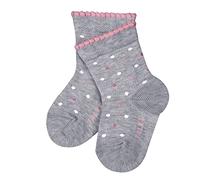 FALKE Little Dot B So cotone fantasia 1 paio, Calzini Unisex - Bimbi 0-24, Grigio Maratona Melange 3172, 62-68