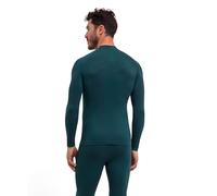 FALKE Maglia Baselayer da Uomo Calda Turtleneck M L/s Sh, Materiale Funzionale ad Asciugatura Rapida, 1 Pezzo, Verde Holly 7385 Trend, L