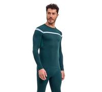 FALKE Maglia da Uomo Baselayer, Calda, Scollo Rotondo, M L/s, Materiale Funzionale ad Asciugatura Rapida, 1 Pezzo, Verde Holly 7385 Trend
