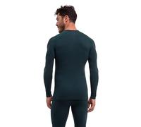 FALKE Maglia da Uomo Baselayer Wool-Tech Protective M L/s Sh in Lana, Materiale Funzionale ad Asciugatura Rapida, 1 Pezzo, Verde Holly 7385, M