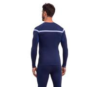 FALKE Maglietta Baselayer, Calda, Scollo Rotondo, M L/s, Materiale Funzionale ad Asciugatura Rapida, 1 Pezzo, Blu Space Blue 6116 Trend, S
