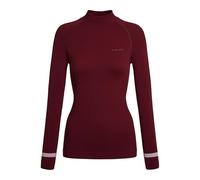 FALKE Maglietta Baselayer, Calda Turtleneck W L/s, Materiale Funzionale ad Asciugatura Rapida, 1 Pezzo, Rosso Merlot 8117 Trend, L