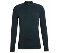 FALKE Maglietta da Uomo con Strato di Baselayer, Maximum Warm High Zip Neck M L/s, Materiale Funzionale ad Asciugatura Rapida, 1 Pezzo, Verde Holly 7385 Trend XXL