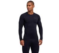 FALKE Maglietta da Uomo con Strato di Baselayer, Maximum Warm Round Neck M L/s, Materiale Funzionale ad Asciugatura Rapida, 1 Pezzo, Nero 3000 Trend, S