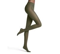 Falke Matt Deluxe 30 Den W Ti Trasparenti Velati Tinta Unita Collant, Verde Crocodile 7503, S-M Donna