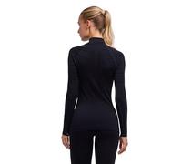 FALKE Maximum - Maglia da Donna con Strato di Baselayer, con Collo Alto e Zip W L/s, Materiale Funzionale ad Asciugatura Rapida, 1 Pezzo, Nero, 3000 Trend, S