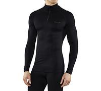 FALKE Maximum Warm High Zip Neck M L/s Sh filo funzionale asciugatura rapida 1 pezzo, Maglia Uomo, Nero Black 3000, L