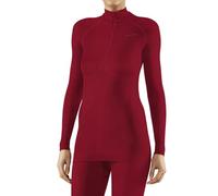 FALKE Maximum Warm High Zip Neck W L/s Sh Filo Funzionale Asciugatura Rapida 1 Pezzo, Maglia Donna, Rosso Red 8644, XS