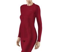 FALKE Maximum Warm Round Neck W L/S Sh Filo Funzionale Asciugatura Rapida, Maglia Donna, Rosso Red 8644, S