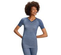 FALKE Mujer Capa de base superior Wool Tech. Light, Lana, 1 pieza, Azul (Captain 6751), XS