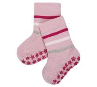 FALKE Multi Stripe B Hp cotone con suola in gomma 1 paio, Calze da casa Unisex - Bimbi 0-24, Rosa Thulit 8663, 80-92