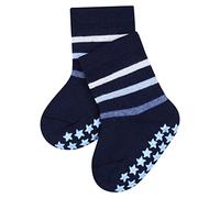FALKE Multi Stripe B Hp Cotone Con Suola In Gomma, Calze da casa Unisex - Bimbi 0-24, Blu Marine 6120, 80-92